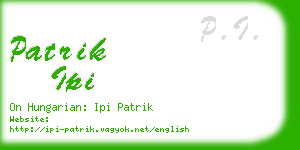 patrik ipi business card